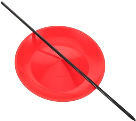 Toyvian Juggling Plates mit Stab Circus Performance Teller für Anfänger und Balance Juggling Prop für und Straßenshow