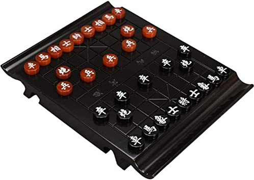 Ajedrez Chino (Xiangqi), Juego de Damas Viaje, Juego Mesa Madera Xiangqi 象棋, Mini con sándalo Negro