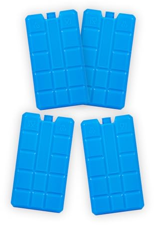 sunVigorous Bacone Refrigerante per Borsa Refrigerante, 2/4/8 Pezzi da 200 ml, Elemento Refrigerante Riutilizzabile Ultra Sottile, Adatto per Esterni, per Mantenere gli Alimenti Freschi, Blu