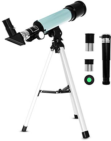 Iadong Kids Astronomical Telescope, Professional 90X Astronomical Landscape Telescope with Tripod, 2 Magnification Eyepieces, 1.5X Barlow Len, Early Science Educational Toys for Children