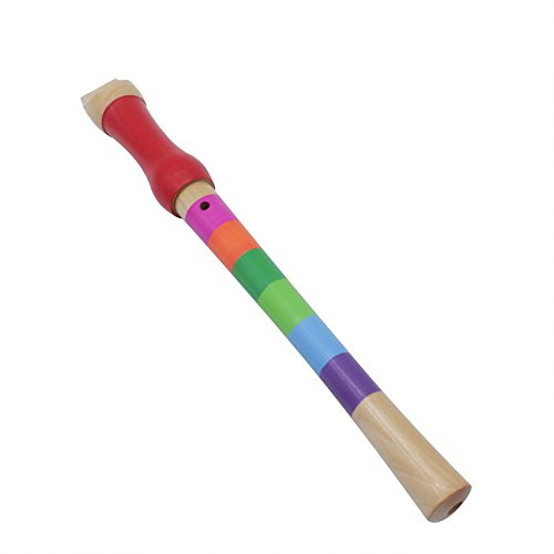 Alomejor Flauto di Legno, Flauto Piccolo per Primi Bambini Flauto in Legno Colorato Giocattolo (Multicolore)