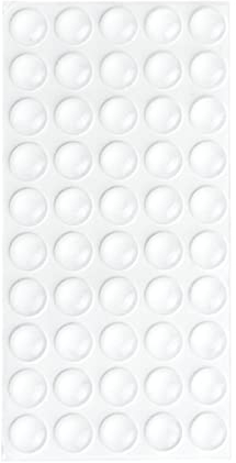 VABNEER Ammortizzatore di Colpi in Silicone Trasparente Autoadesivo Gommini Paracolpi per Porte, Mobili, Cassetti, Armadietti (50, 8mm)