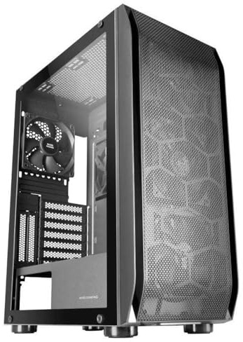 Mars Gaming MC-PRO2, Torre Profesional E-ATX, Sistema CPU Freezer, 5 Ventiladores Ultra-silenciosos y Frontal Metal-Mesh, Negro