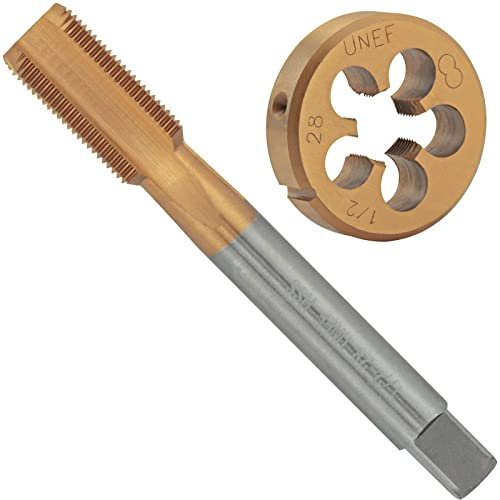 Aceteel 1/2-28 UNEF Ti-Coated Machine Tap and Die Set Right Hand