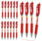 OFFCUP 0.5mm Rot Gelstifte, 16pcs Kugelschreiber Einziehbare Rollerball-Stifte Schnelltrocknend ergonomische Gelschreiber Großraumine Gehäuse rutschfeste Griffzone