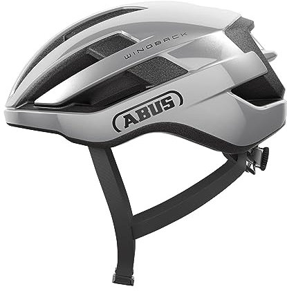ABUS Casco WingBack para bicicleta de carretera - casco de carretera sencillo para conducción deportiva diaria y de ocio - para adultos y adolescentes - plateado, talla M