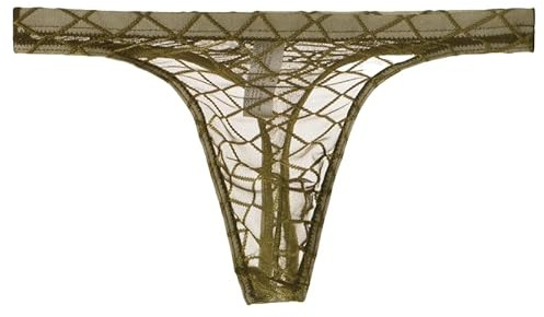 TNNRAO Hommes Strings Culottes Ultra-Mince Maille Transparent String Thongs Sexy Doux Respirant Mince Poche Hommes Culotte String Tanga