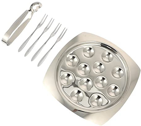 Cabilock Vajilla De Caracol De Pinzas De Acero Inoxidable Para Platos De Caracol Tenedores De Pinza Para Cocina y Hogar