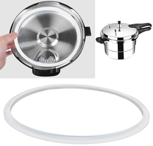Anello tenuta per pentole a pressione, 1 Pezzi Guarnizione in silicone di ricambio Anelli di tenuta, Accessori per pentole a pressione in silicone trasparente (22 cm)