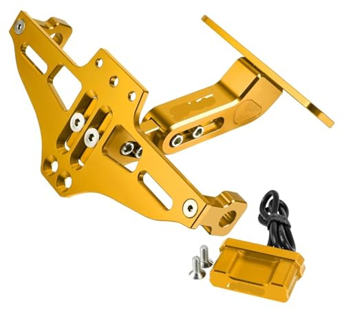 Moto number plate holder Compatible With For R6 For R6S 1999-2024 Motorcycle Accessores Rear License Plate Holder Mount Turn Signal Lights(Yellow)