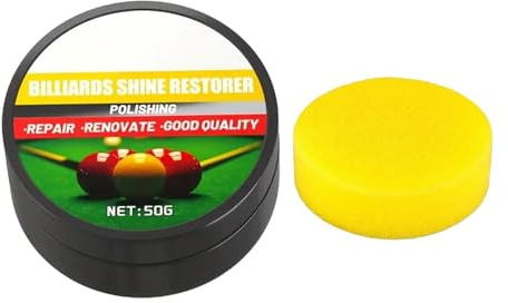 Generisk biljardbollspolitur, 50 g rengörings- och vårdvax med, Billiardboll-rengöringsmedel och restaurerare för nybörjare, proffs, män och kvinnor, tar bort damm