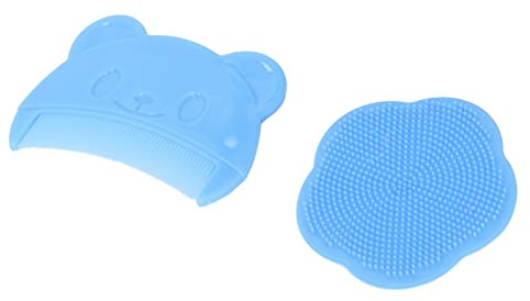 aqxreight Juego de Cepillos para el Cuero Cabelludo del bebé, Peine y Masajeador de Silicona Suave para Recién Nacidos, Removedor Suave y Herramienta para la Cabeza, Accesorios de Baño Esenciales