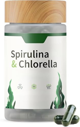 Spirulina e clorella biologiche ricche di proteine
