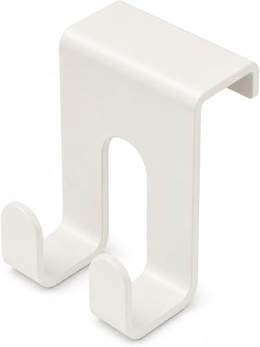 Newplastica Ganci Sopra Anta Set 4 Pezzi – Gancio Senza Forare per Cucina e Bagno – Porta Strofinacci, Asciugamani e Presine – Per Ante fino a 1,9 cm – Made in Italy (BIANCO)