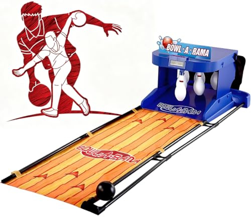 Bowlingmaskin FöR Hemmabruk, Automatisk åTerstäLlning, Belysning, Simulerad Ljudeffekt, HopfäLlbart Inomhusfamiljespel, Bowlingspel FöR Barn Och Vuxna 2/3.5m 2m