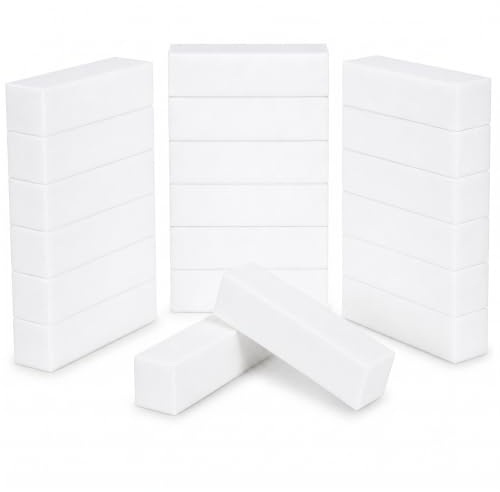 ForPro Professional Collection Buffing Block, Super White, 180/240 Grit, Four-Sided Manicure and Pedicure Nail Buffer, 3.75 L x 1 W x 1 H, 20-Count