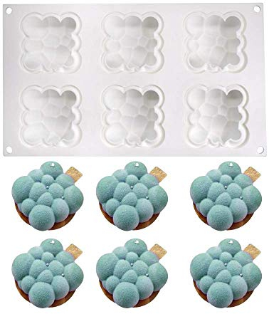Moule à gâteau en Silicone, moules 3d pour Glace Chocolat Pâtisserie Dessert, 6 Trous Forme de Cloud