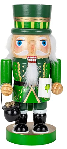 Kurt S. Adler Trä irländsk nötknäppare, 25 cm, grön