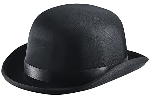 Skeleteen Black Bowler Derby Hat - Bolivian Costume Accessories Victorian Hats for Adults and Children Costumes
