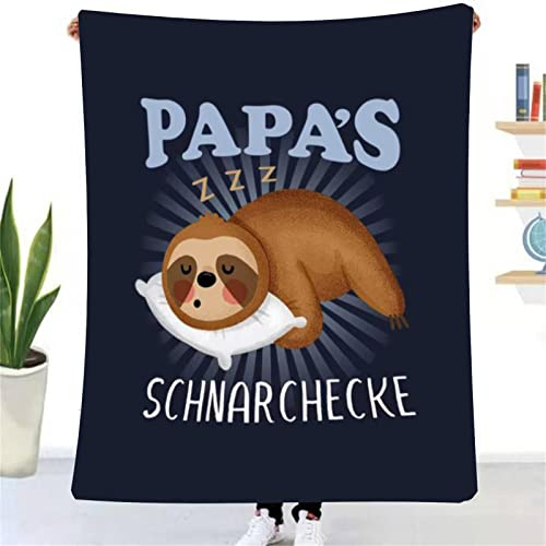 ZUCZUG Kuscheldecke Flauschige Personalisierte Geschenke Faultier Decke An Meinen Papa, Vatertag Thanksgiving Geburtstagsgeschenk für Bester Papa, Super Weiche Flanelldecke Wohndecke Schlafdecke