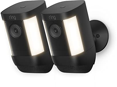 Ring Spotlight Kamera Pro Kabel (Spotlight Cam Pro Wired)| Überwachungskamera aussen mit HDR-Video, WLAN, Bewegungserfassung, Alexa-kompatibel | Festverdrahtete Sicherheitskamera mit LED & Sirene