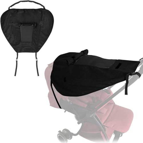 AWOGIPD Sonnensegel für Kinderwagen mit UV Schutz 50+ Verstellbar Universal Kinderwagen Sonnensegel, Double Layer Fabric mit Sichtfenster Extra Breite Schattenflügel, Wasserdicht Staubdicht Winddicht