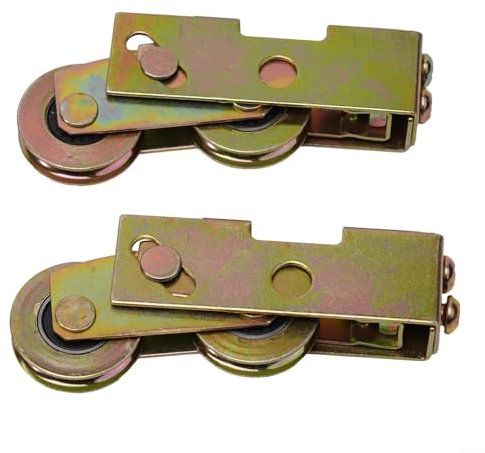 Ruedas dobles de repuesto para puertas correderas de patio hechas de aleación de aluminio, tamaño de 32 mm