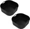 2 PièCes Plat Silicone Air Fryer, Panier Airfryer Silicone 6,2l Moule Silicone Air Fryer RéUtilisable Panier En Silicone Pour Friteuse à Air Chaud Doublures Silicone Pour Friteuse Air, Micro-Ondes