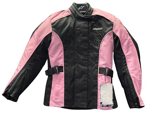RKsports Women 3535 Motorcycle Motorbike Textile Jacket Black Pink Grey Ladies (UK 10, Grey) (14, Grey) (UK, Numeric, 10, Regular, Regular, Black/Grey)