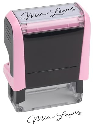 Personalized Signature Stamp for Signing Name – Custom Self Inking Signature Stamp – Custom Rubber Stamp for Documents, Checks, Forms, Office & Personal Use