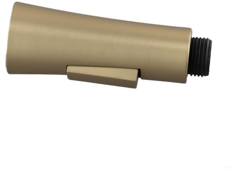 Gettimore 1 boquilla rociadora de grifo extraíble de 1.8 GPM, color dorado cepillado, ahorro de agua, lavabo, ducha, cabezal rociador, suministro de baño