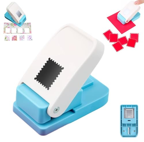 Square Paper Craft Punch, Portable Scrapbooking Squares Stamp Puncher, Diy Handicraft Postage Stamps Tools, Corner Cutter Tool For Sorting Files, Cardboard/Corrugated Paper/Aluminum Sheet/Copper Sheet