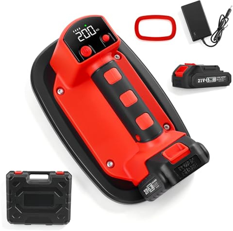 Ventosa eléctrica para azulejos, vidrio, mármol, capacidad de carga de 200 kg Ventosa eléctrica con pantalla LCD, levantador de azulejos, batería de 2000 mAh, cargador de batería para ventanas