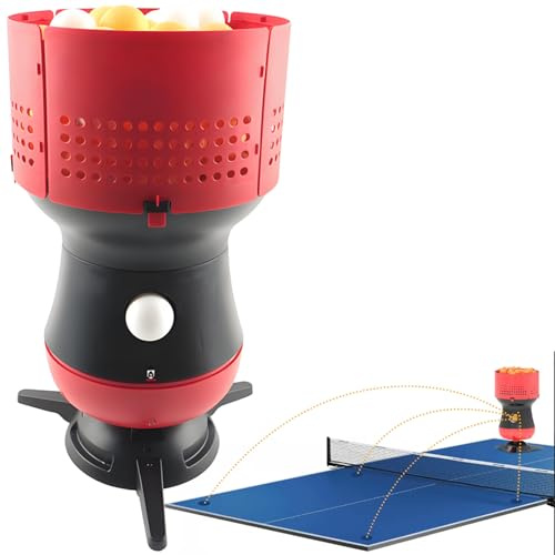 Robot eléctrico de tenis de mesa con resistencia y distancia ajustables, capacidad de 90 pelotas, máquina de tiro de ping pong para uso en interiores