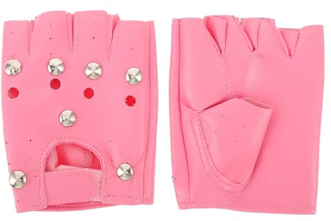 KALLORY Guantes sin Dedos Flexibles Estilo Retro Punk Steampunk para Ciclismo Material PU y Aleación para Hombres y Mujeres Ideales para Cosplay y Escalada