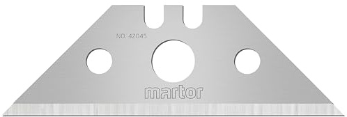 MARTOR 10 x lames trapézoïdales, Lames de rechange Cutter, Couteau de sécurité, 19 mm, Tranchant, Dans distributeur, Utilisable 2 fois, No. 42045