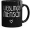 Lieblingsmensch Kaffee-Tasse schwarz glänzend MoonWorks® schwarz unisize