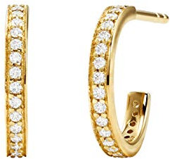 Michael Kors Ohrringe MKC1177AN710 Damen Creolen Silber 925 Gold weiß Zirkonia