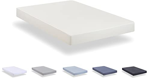 Todocama - Fitted sheet in extra soft brushed microfibre. (Bed 120 x 190/200 cm, Beige)