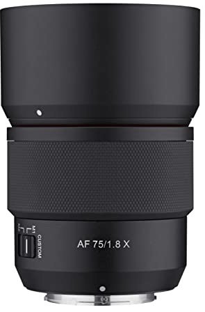 Samyang 75mm F1.8 AF APS-C Compact Telephoto Lens for Fuji X (SYIO75AF-FX)