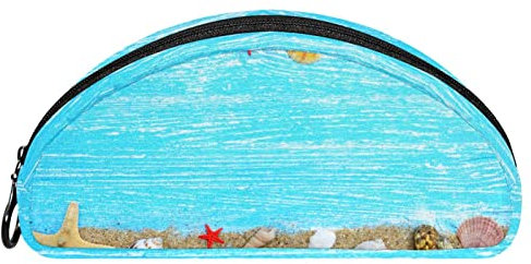 WOSHJIUK Federmäppchen,Markierungsstiftetui für das Büro,Ozean-Sandmuschel-Seestern,Stiftetui Schreibtisch-Organizer-Tasche Bleistifthalterbox