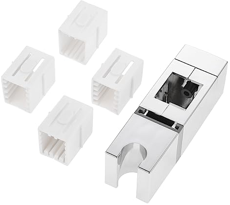 DRELD Verstellbare Duschhalterung Duschhandhörerhalter mit vier Größen Slip-On-Liftstangenhalterungen für rechteckige Schienenbrausestange (18x30, 22x22, 25x25, 30x15mm)