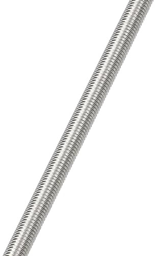 HiPicco M16 x 250mm Fully Threaded Rod & Studs, 304 Stainless Steel Right Hand Threads Rods, M16-2 Thread Pitch for Anchor Bolts, Clamps, Hangers and U-Bolts 1 Pack