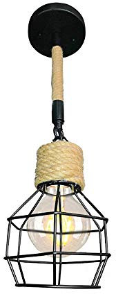 KAAUSE Luce a Ciondolo in Metallo Di Ferro Lampada a Vapore a Vapore Vintage Industrial Canta Lampadario Creative Bird Cage Lighting Retry Bid Light Exison E27 Base Cord Light Dureble