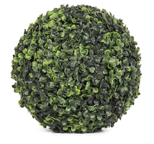 DAZZLEEX Superbe panier de jardin suspendu avec boules de roses artificielles stables (Q4-13 cm)