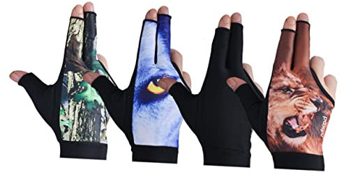 TOGEVAL 1 Paar Snooker-Handschuh Billardhandschuhe Linke Hand Handyhalter Snooker-Queue Pool-Queue 3 Finger Handschuhe Billard handschuh 3-Finger-Handschuhe Handschuh für Billardqueues