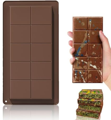 CPJJ Stampo per cioccolato in silicone – Stampo antiaderente per cioccolatini per alimenti, adatto per cioccolatini, cioccolatini al pistacchio e al latte, ideale per fare snack a casa, 1 pezzo