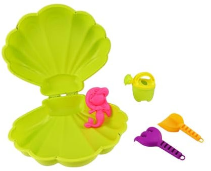 Sandkasten Sandmuschel Wassermuschel mit Spielzeug für Kinder Spielplatz Garten Outdoor Mini
