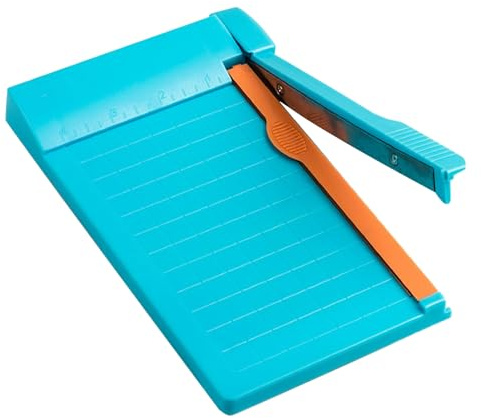 LOCADENCE Taglierina Carta, Affettatrice Carta A4 Resistente Portatile con Striscia Stampa Mobile per Casa, Scuola, Studio Fotografico, Cartoncino, Ufficio (Azzurro)