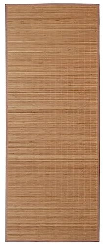 vidaXL Rectangular Brown Bamboo Rug 120 x 180 cm